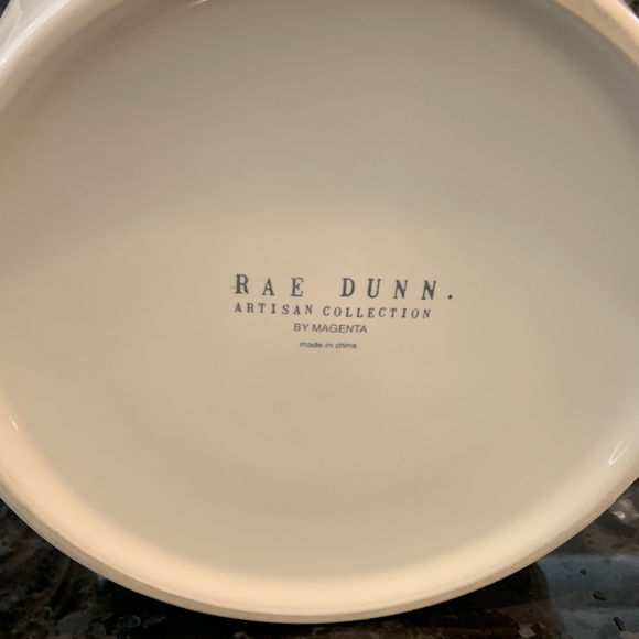 Rae Dunn White Teal Dog cat Bowl food water slurp comedy funny humor pun fun pet - Picture 3 of 3